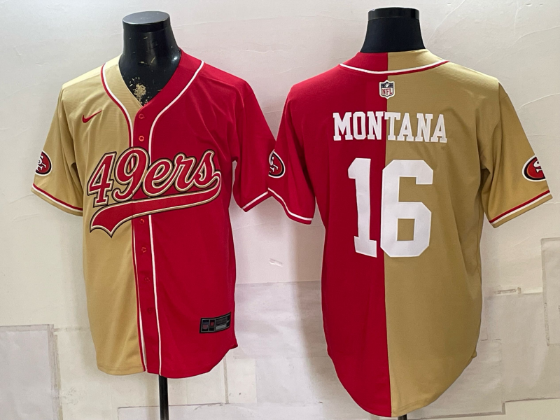 Men 2026 San Francisco 49ers #16 Montana red Nike Limited NFL Jersey 0811001